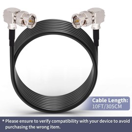 Superbat 6G SDI Cable BNC Male Right Angle to BNC Male Right Angle 75 Ohm Low Loss Belden 1855A Cable 10FT for HDTV and Professional SDI Applications Supports HD-SDI, 3G-SDI, MADI etc.
