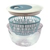 Snips 020478 Plastic Salad Spinner 4 Litre White and Blue