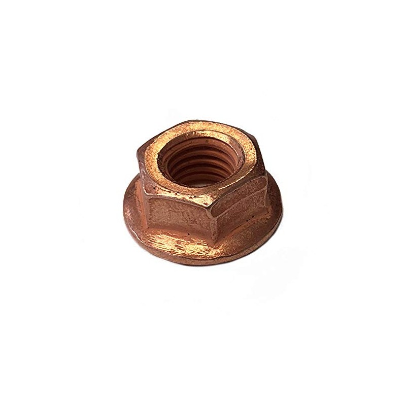 Exhaust Nut M7-16 Pieces Copper Plated Steel SW 11 Copper