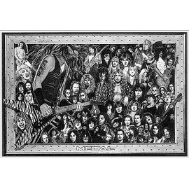 Studio B Heavy Metal Collage - Poster - 36" x 24"