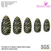 Bling Art Stilett Gold Camouflage Medium Acrylic False Nails 24 Full