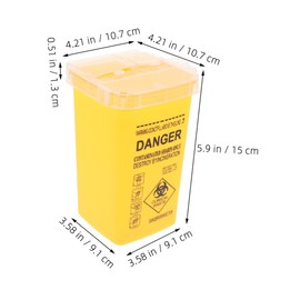 SAFIGLE 5Pcs Disposal Containers Compact Razor Blade Disposal Bin for Salon Use Needle Waste Collection Box Reusable Material for Barber Workstations