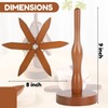 Wooden Trivet Set – 4 Tree-Shaped Trivets + 1 Stand,