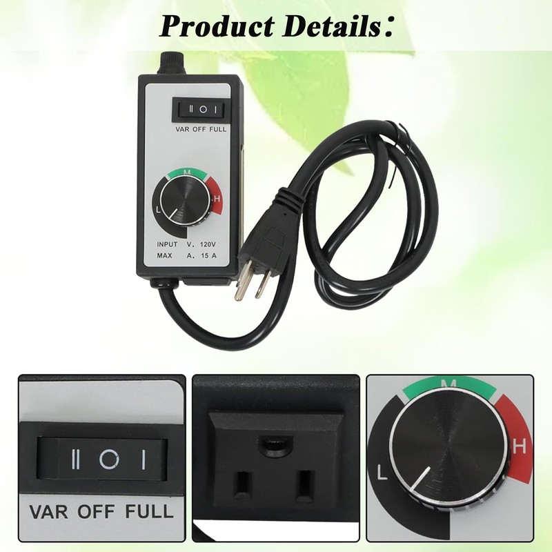 waltyotur AC 120V Replacement for Router Fan Variable Speed Controller