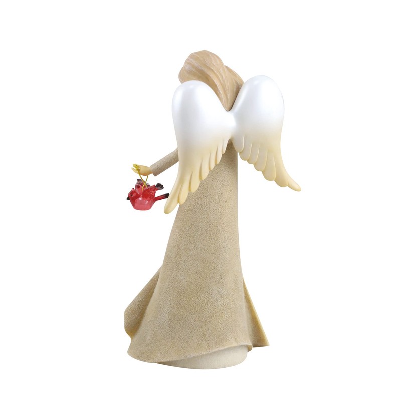 Enesco Foundations Expressions Always Near Cardinal Rememberance Angel Figurine, 7.5
