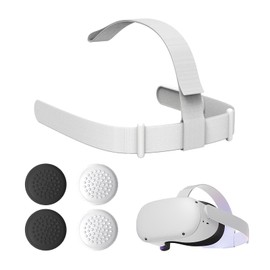 COWANIEE Head Strap for Meta Quest 2, Durable Headset with 4*Handle Protector