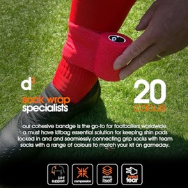 d3 Cohesive Bandage Sky Blue 75mm x 5m (1 Roll) Compression Football Sock Wrap Shinguard Ankle Strapping Sports Wrist Pet & Vet Wrap Joint Support