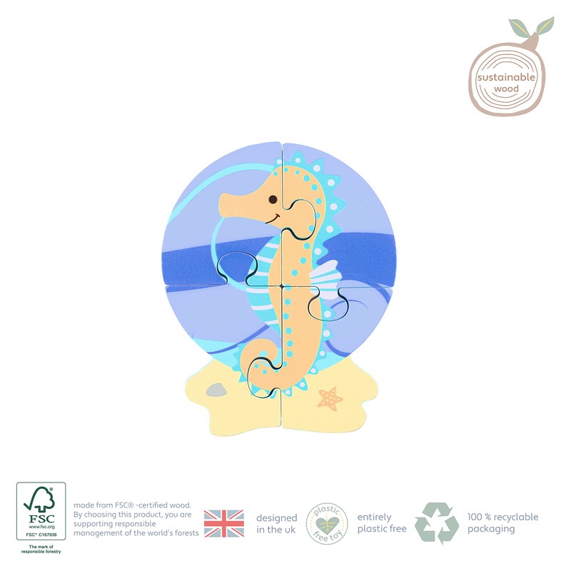 Orange Tree Toys OTT06524 Wooden Puzzle, Multicolour