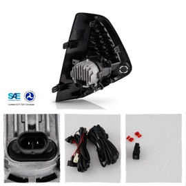 AKKON - Fits 2019-2024 Nissan Murano [LED Style] Bumper Fog Lights Driving Lamp Pair Driver+Passenter w/Wiring Harness Switch