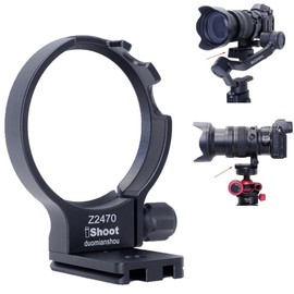 iShoot Lens Collar Tripod Mount Ring Compatible with Nikon Nikkor Z 24-70mm f/2.8 S Lens, Lens Support Holder Bracket Bottom is Arca-Swiss Fit Quick Release Plate Dovetail Groove