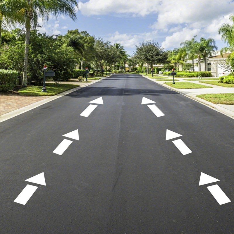 42" x 20" Straight Arrow Stencil – Reusable Silicone Pavement
