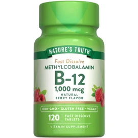 Nature's Truth B12 Vitamin Sublingual Tablets | 1000 mcg | 120 Count | Vegan, Non-GMO & Gluten Free