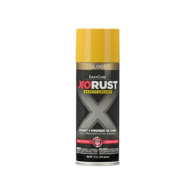 X-O Rust XOP4-AER Gloss SAFETY YELLOW Anti-Rust Enamel Spray Paint