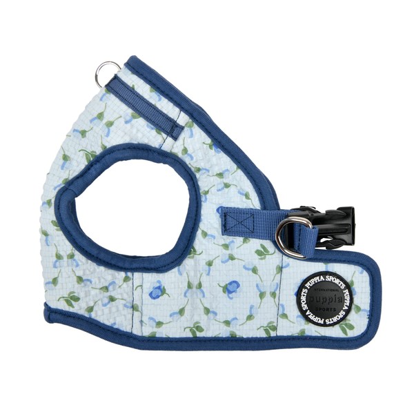 Puppia Spring and Summer Fashion Step-in Vest Dog Harness, Blue_Florian,