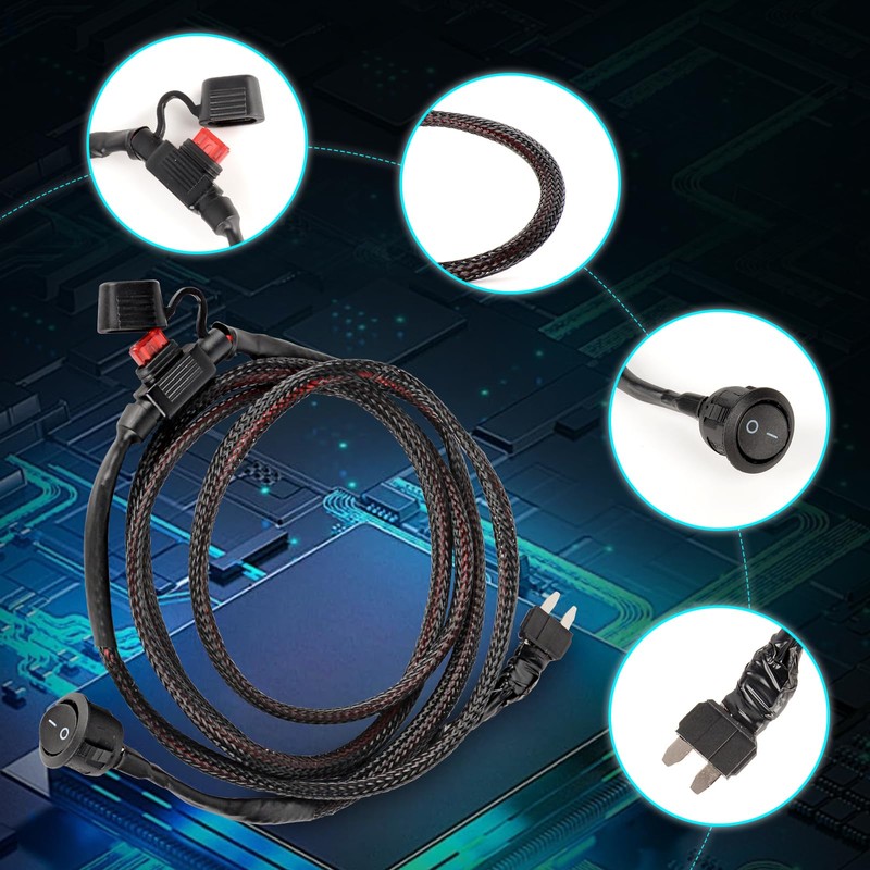 66.9" Universal Fuse Bypass Switch Kit Relay Bypass Switch Kit