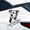 2PCS 5.91"x7.87" Ban Stupid People Not Breed Pitbull Car Bumper