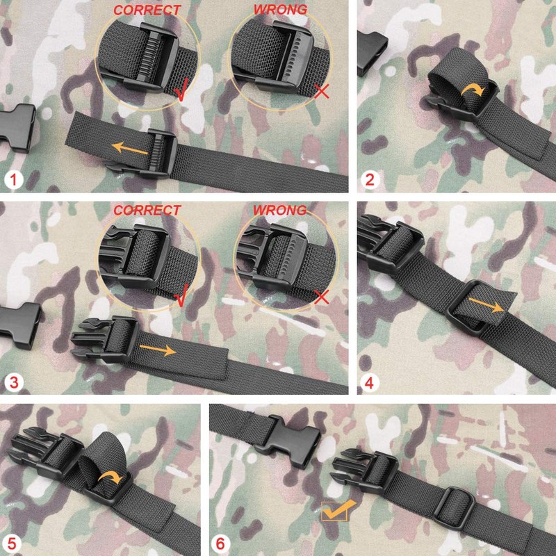 MAGARROW 40" 60" Strap Buckle Packing Strap Adjustable 1" Belt