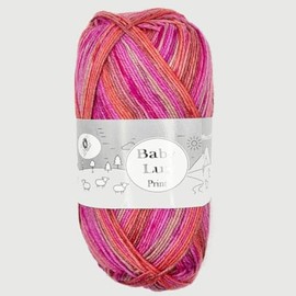 WoolCraft Baby Lux DK Knitting & Crochet Yarn, Great Value Yarn Available in Solid Colours and Prints, 60% Bamboo & 40% Polyamide, 250 Metres, 100g Balls, Pack of 5, Rojo Bilabo
