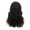 Sallcks Long Curly Wavy Black Hair Wigs with Bangs for