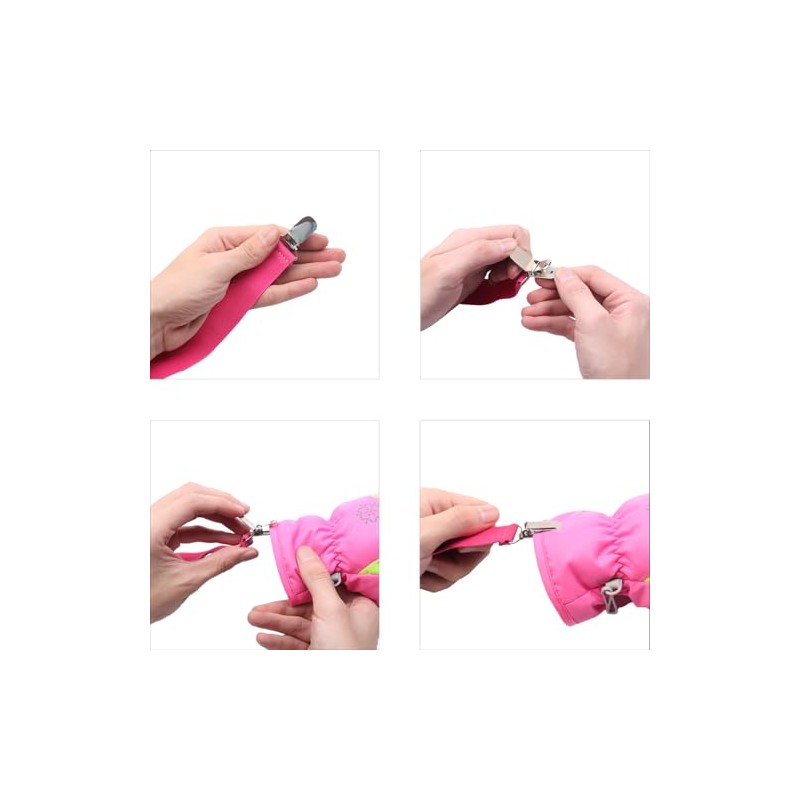MAGARROW Mitten Clips Strap Gloves Clips Elastic Short Strap Anti