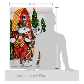 Angeleno Heritage Holiday Mouses House Flag Pack Winter Christmas Santa Marry Xmas Present Reindeer Season Wintertime Snow Applique Decoration Banner Small Garden Yard Gift Double-Sided, Made in USA