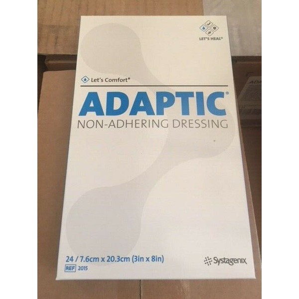 24-pack ADAPTIC 2015 Non-Adhering Dressing Gauze by Systagenix 3"x 8"  Exp 3/23
