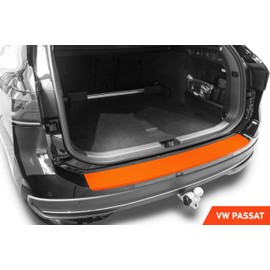 Luxshield Boot Sill Protector Film for VW Passat B9 3J I 2024-2025 - Bumper Protection, Scratch Protection, Paint Protection Film - Carbon Black