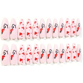 On Point Love Matte Stiletto Press On Nails - 24 Pieces - Artificial Nails - Valentine's Day Nails
