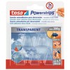 tesa TE58900-00014-02 transparentes, 5 ganchos + 8 Tiras Powerstrips Deco,