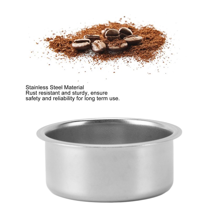 3Pcs Coffee Portafilter Filter 51mm Stainless Steel Double Serving Rust