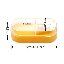 FZLANQ 2 PCS Pill Cutter Portable Pill Tablet Cutter Pill Splitter with Blade and Storage Compartment for Pills Tablets