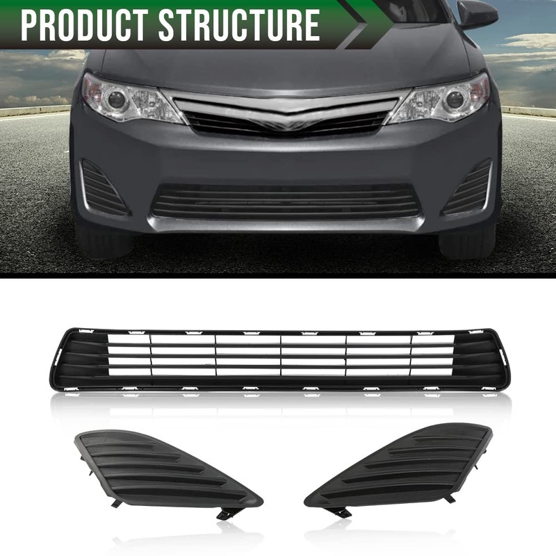 GRAND ORANGE Front Bumper Lower Grille Insert with Fog Hole