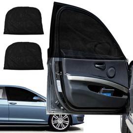 Pack of 2 Car Sun Protection, Mesh Window Cover for Side Window Screen, Stretchy, Breathable, Suitable for Small and Medium Saloon and Hatchback