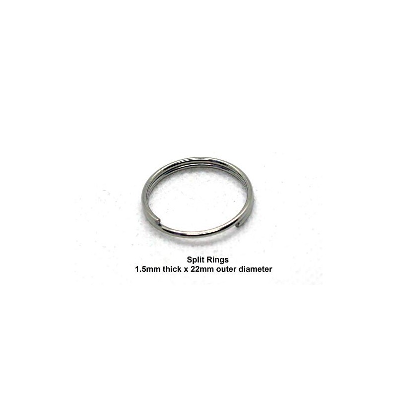 5 x Split Safety Rings A4 Stainless Steel 316 Marine