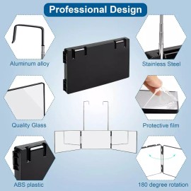 LMZNXCZ 3 Way Mirror Men for Self Hair Cutting,360 Haircuts Mirror for Barber Use Folded