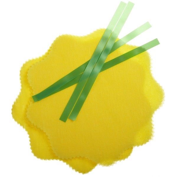 Regency Wraps Lemon Cover With Ribbon For Seed Free Squeezing of Lemon Halves or Wedges, Ribbon Wrap, Yellow (12 Count)