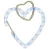 Milkfed NEO Heart Carabiner GINGHAM Women's Key Chain, LtBlue