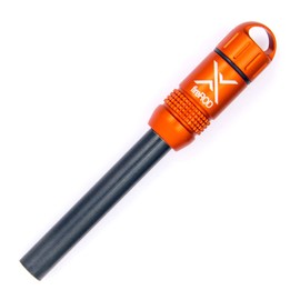 EXOTAC - fireROD Ferrocerium Rod Fire Starter Kit for Emergency or Camping Gear (Blaze Orange)