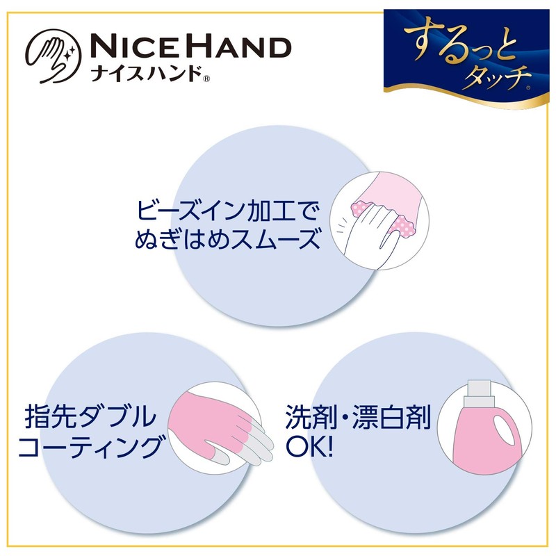 (Showa Glove) Nice Hand Surutoto Touch M Size Sapphire Blue