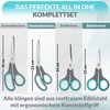 4-Piece Scissors Set [Made of Stainless Steel with Ergonomic, Non-Slip