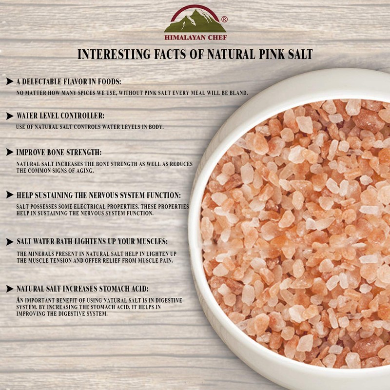 Himalayan Chef Pink Himalayan Salt, Non-GMO, Kosher Certified-2lbs /Each, Pack