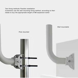 Adjustable Starlink Mounting Kit, Heavy Duty Stainless Steel Wind Proof Mount for Roof Short Wall, Starlink Bracket Right Angle Cylinder Mount, Easy Installation
