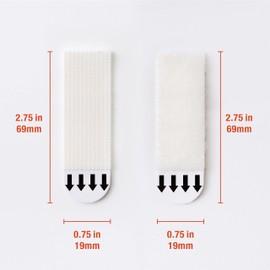 64-Pairs(128 Strips) Medium Picture Hanging Strips, Hook and Loop Tape, Picture Hanger Damage Free, Water-Resistant Adhesive Strips for Frame Hanging and Christmas Decorations, Heavy Duty