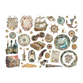 Stamperia Songs of the Sea 42 Pieces Laser Cut Engraving Shapes Cutting Dies