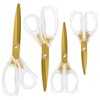 Uaugulft Acrylic Scissors Sharp Titanium Blades with Ergonomic ABS Handle