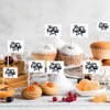 100 Pcs Black Happy Father's Day Cupcake Flags Mini Best