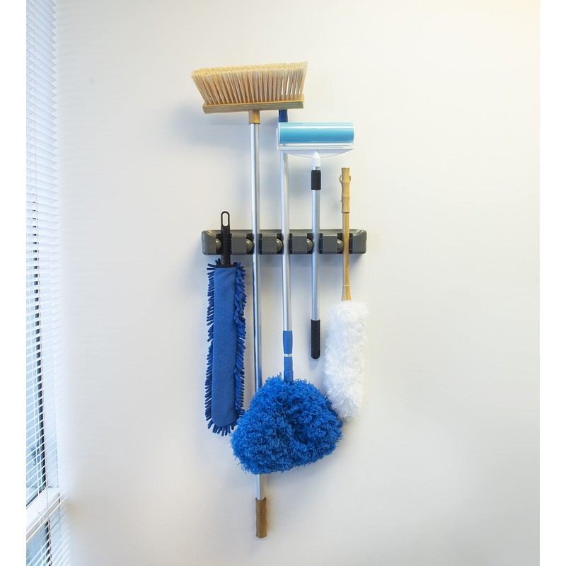 Magic Holder, 5-Position Broom and Mop Holder, Tool Organizer, Easy