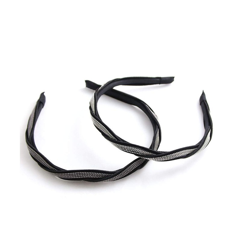VINGTAINE HK-224-S- Twist Chain Headband Simple, Casual, Metallic Hair Accessory