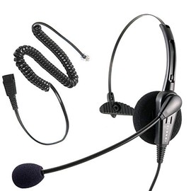 INNOTALK Phone Headset Compatible with Avaya Nortel Phone 1120e, 1230, M3903, M7208, M7324, T7324 - Business Grade Economic Noise Cancel Mic Monaural Headset with RJ9 Quick Disconnect Headset Adapter
