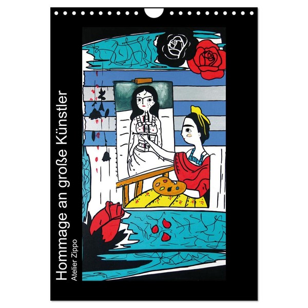 Hommage an große Künstler (Wandkalender 2026 DIN A4 hoch), CALVENDO